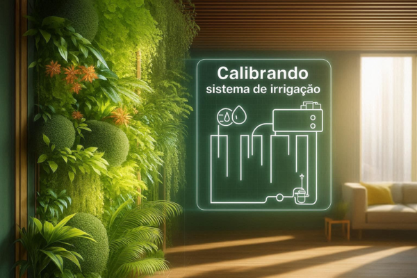 Como calibrar a irrigação automática da horta vertical em apartamento sem sol