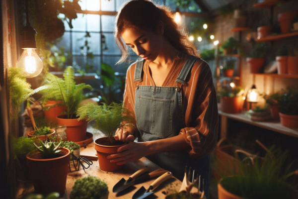 Manutenção da horta vertical automática indoor quando as plantas param de crescer