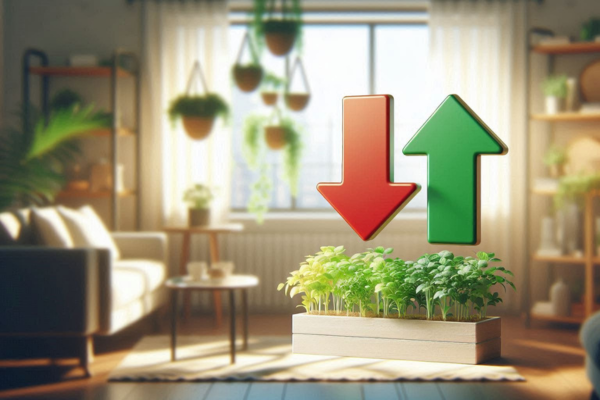 Horta vertical automática em apartamento sem sol consome muita energia