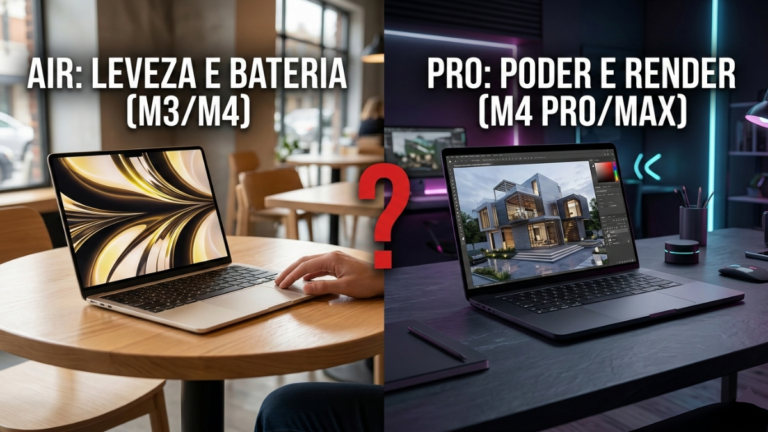 macbook air vs pro 2026 comparativo split-screen