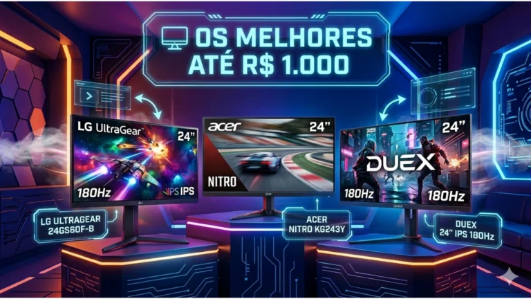 MELHORES MONITORES GAMER CUSTO-BENEFÍCIO 2026
